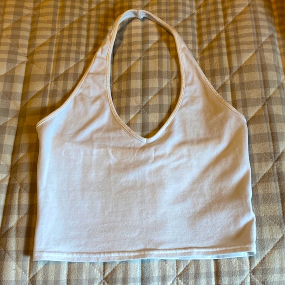 Express One Eleven Halter Top in White - Picture 3 of 6